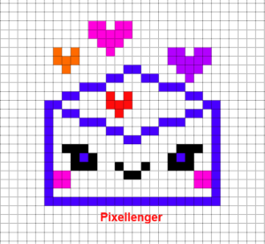 Конверт с сердечками